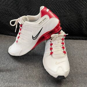 Nike Shox NZ White University Red Men's Athletic Shoes